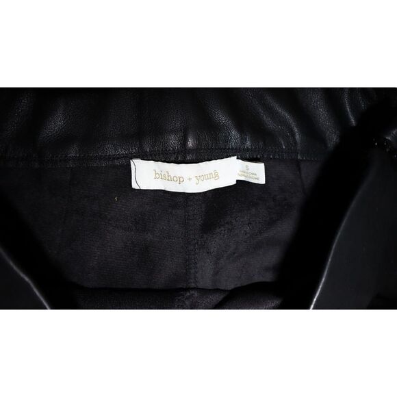Bishop + Young K4BPK2011A Women's Sz S Black Faux Leather Payton Leggings $90 - Picture 5 of 10
